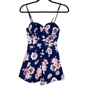 Band of Gypsies Navy Floral Romper